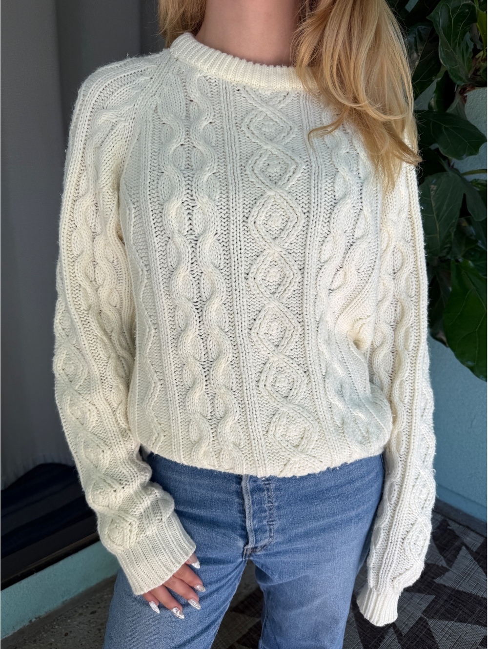Vintage Fisherman Cable Knit Sears Kings Road Sweater M